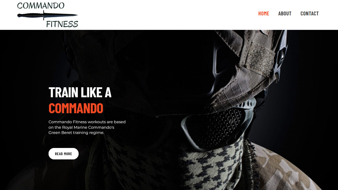 Commando Fitness website